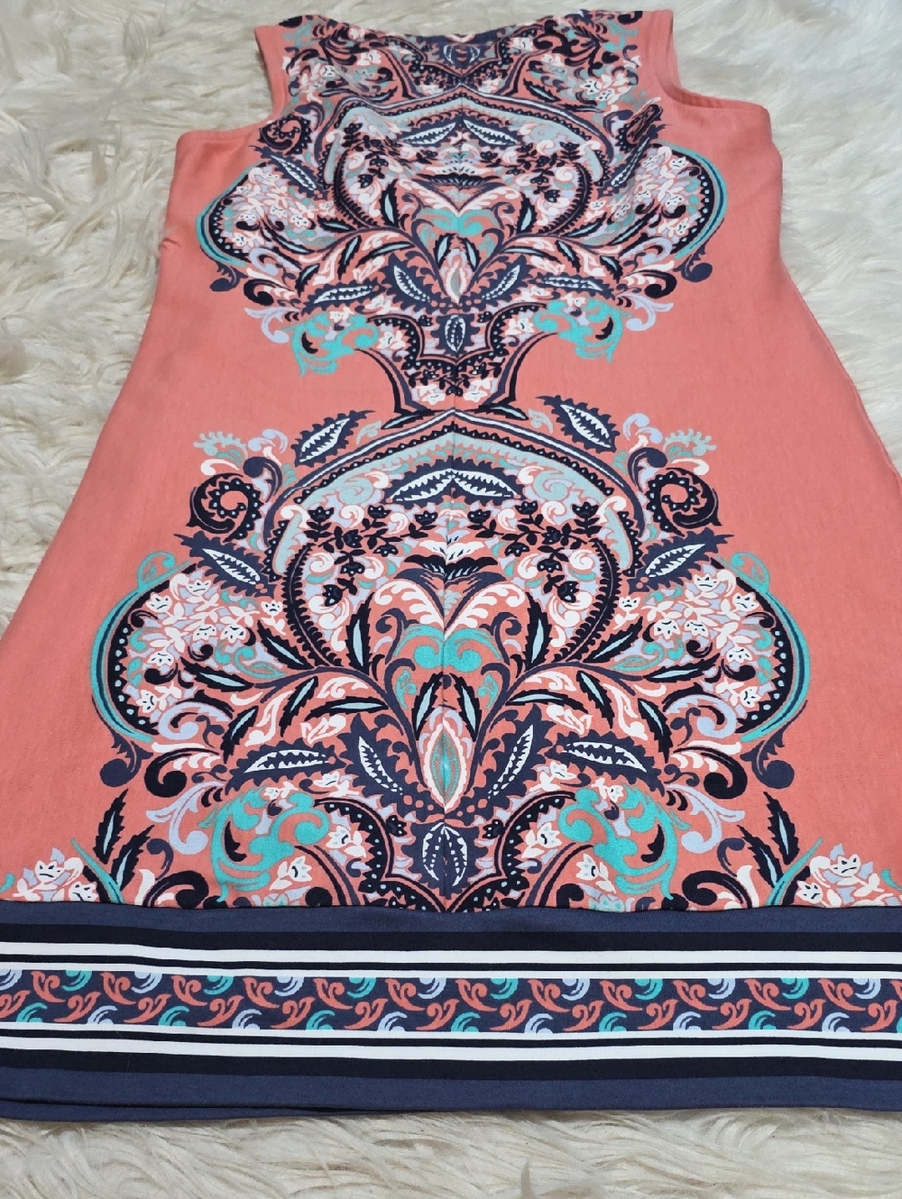 New York & Company Paisley Dress- S Petite - Picture 6 of 9